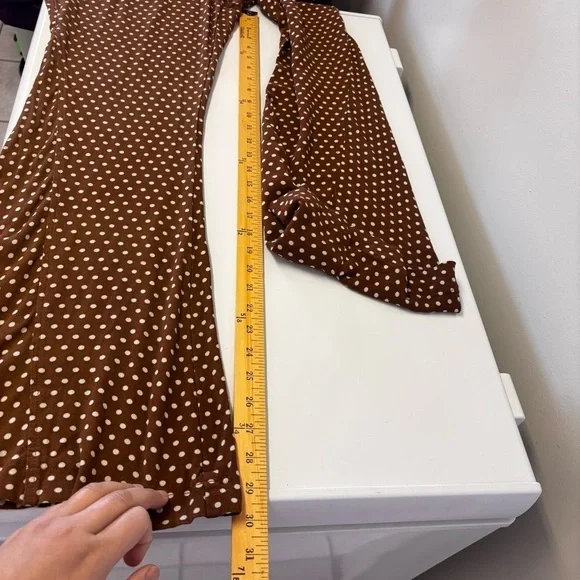 Free People Can’t Take My Eyes Off You Flare High Rise Polka Dots Women’s Large - Picture 15 of 15